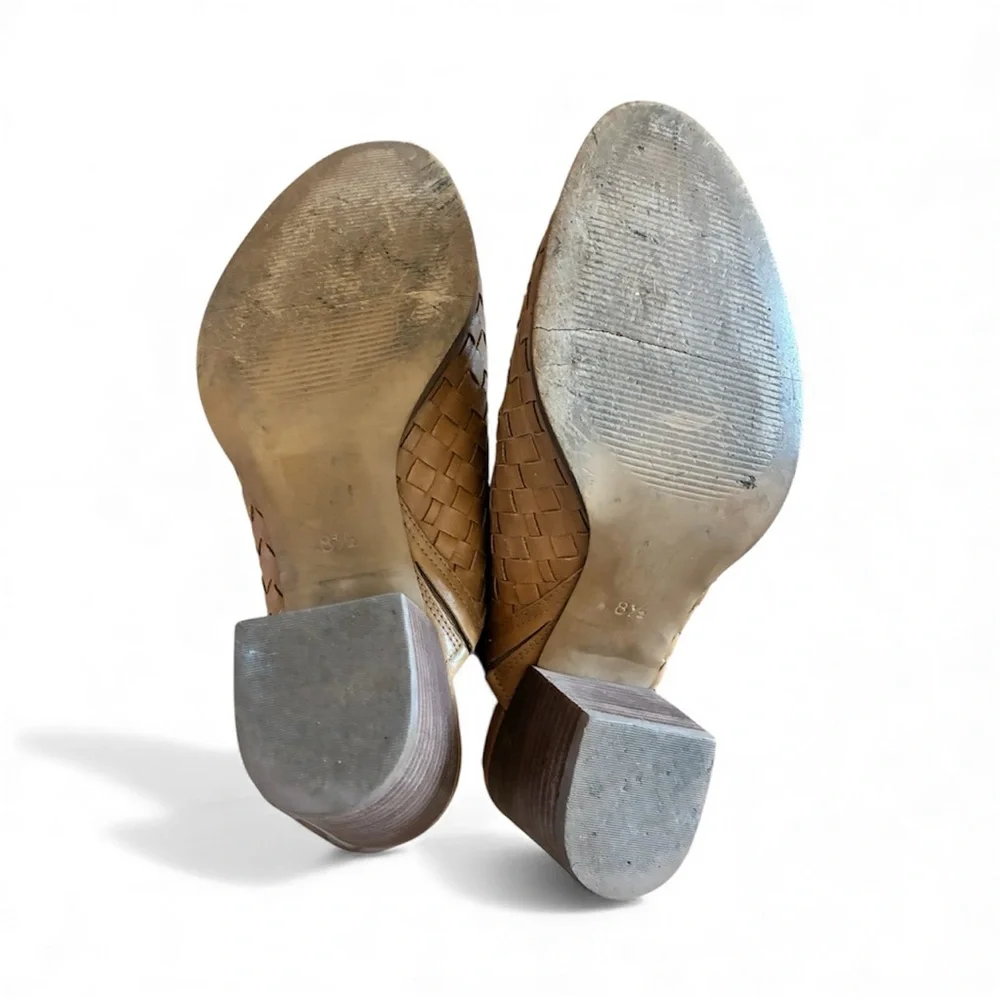 Madewell Tan Woven Leather Mules - Picture 6 of 7